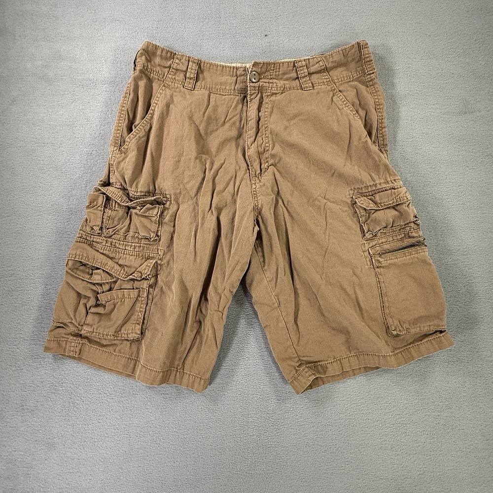 Plugg Cargo Shorts Size 34 Beige‎ Skater, Hiking Khaki